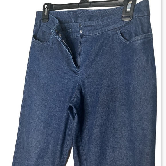 Eileen Fisher Denim Wide Leg Pants - Picture 4 of 7